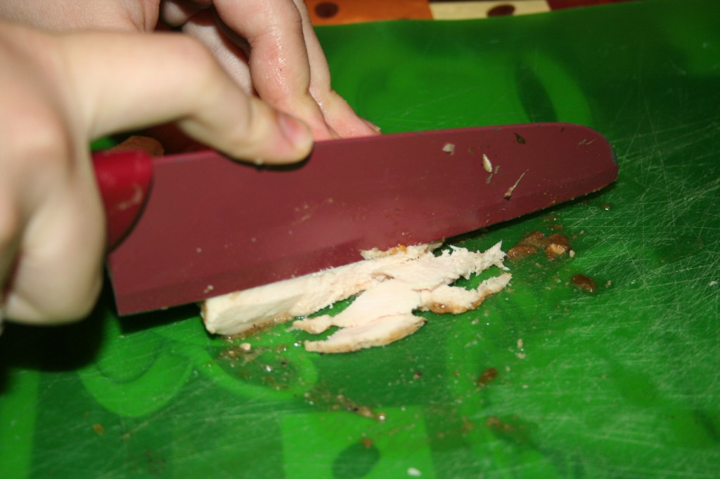 slicing chicken ~ LifeOfJoy.me