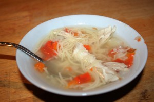 Chicken added ~ Granny's Chicken Soup ~ Lifeofjoy.me