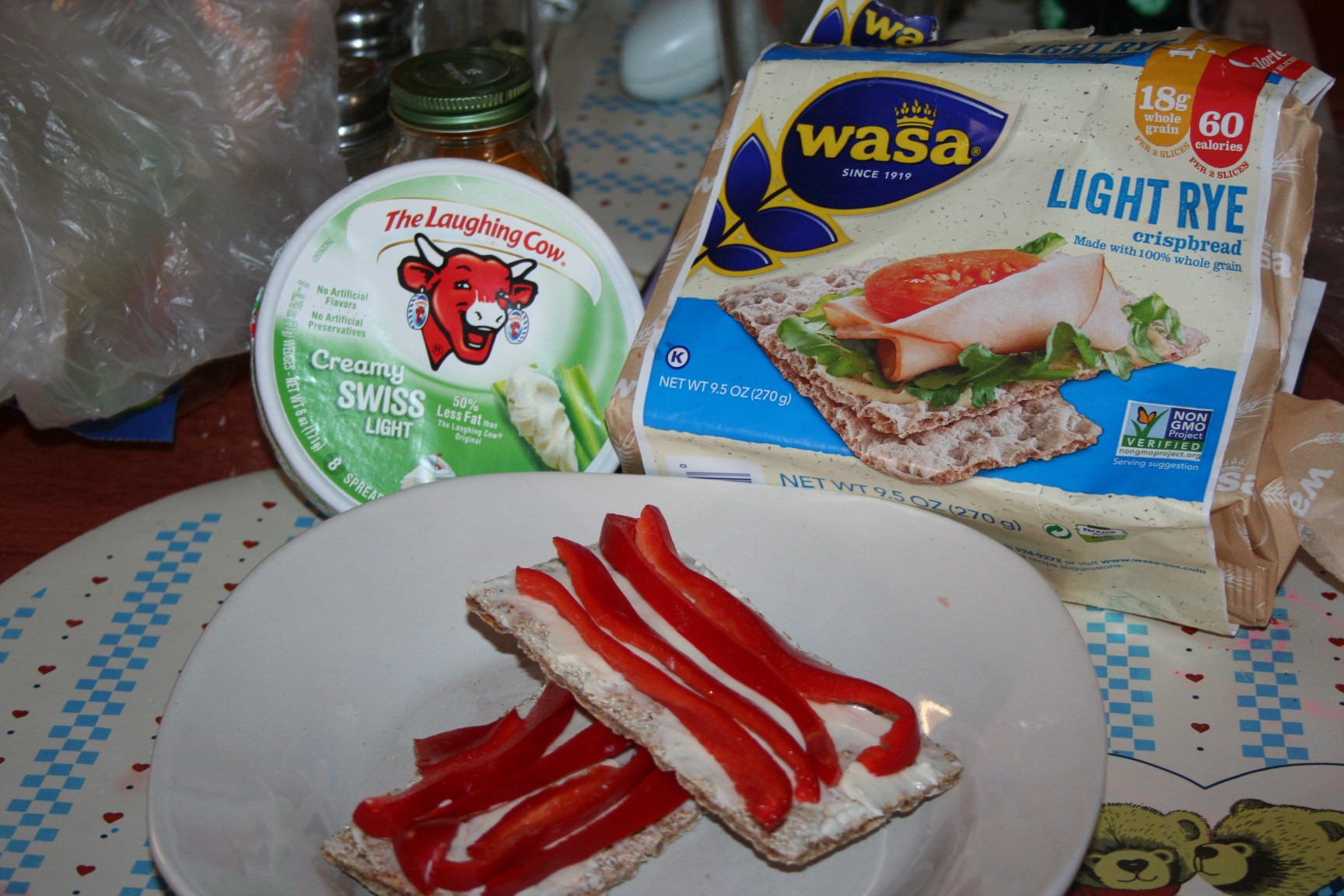 Wasa Bell Pepper and Laughing Cow Snack ~ Lifeofjoy.me