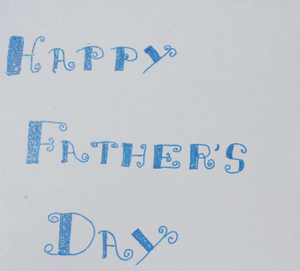 Glittery Father's Day Card ~ Lifeofjoy.me