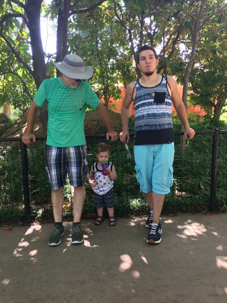 Grandson, Papa, and Uncle taking a break in the shade ~ Lifeofjoy.me