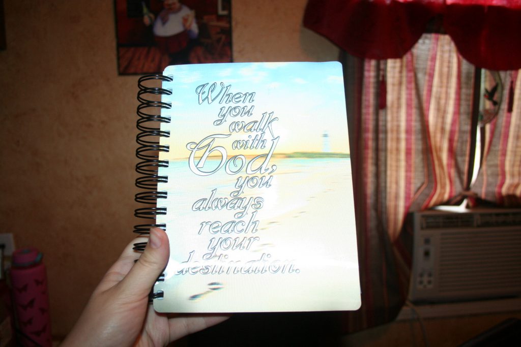Painting holographic journal cover ~ Lifeofjoy.me