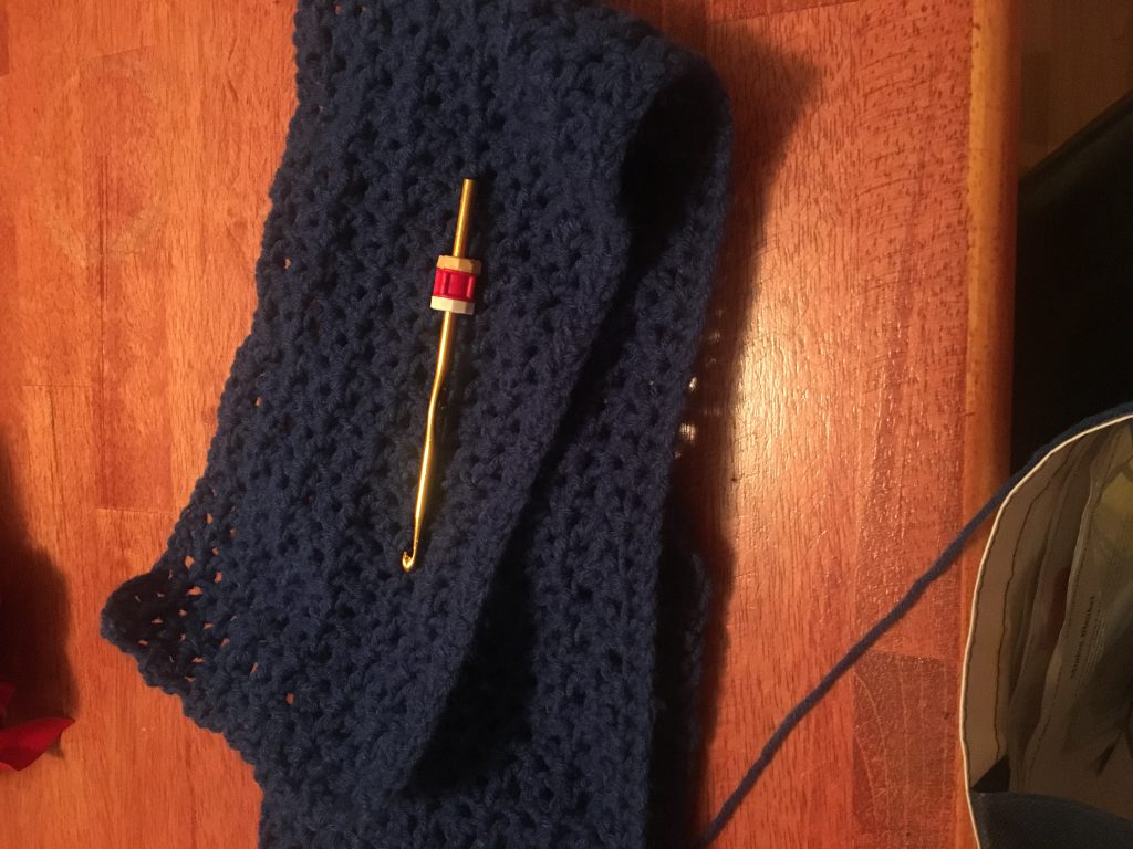 Beginning of crochet blanket ~ Lifeofjoy.me 
